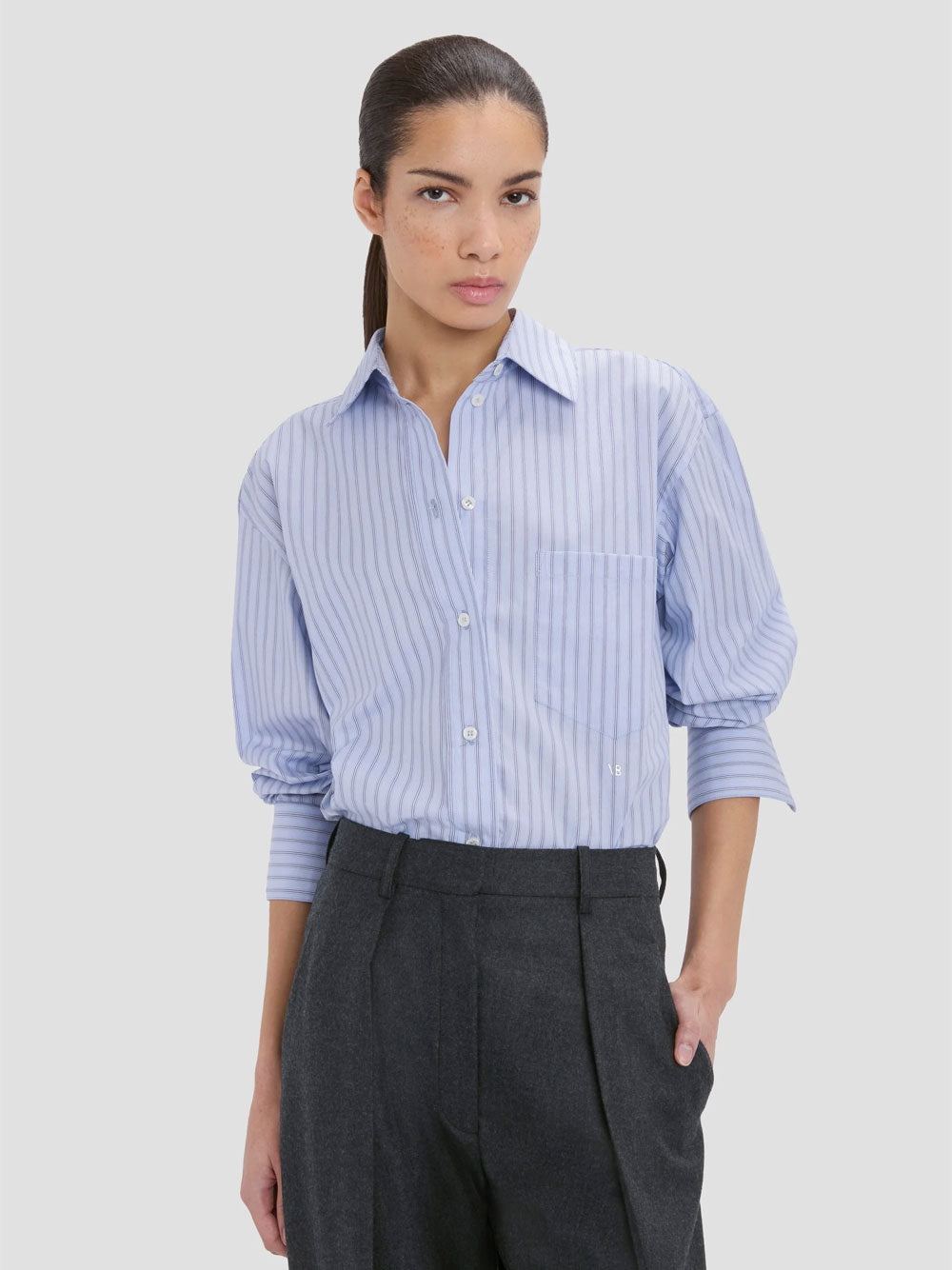Victoria Beckham Women Ellys Shirt In Striped Cotton VICTORIA BECKHAM