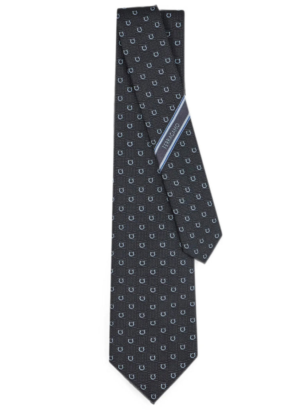 Ferragamo Men Gancini Silk Jaquard Tie FERRAGAMO