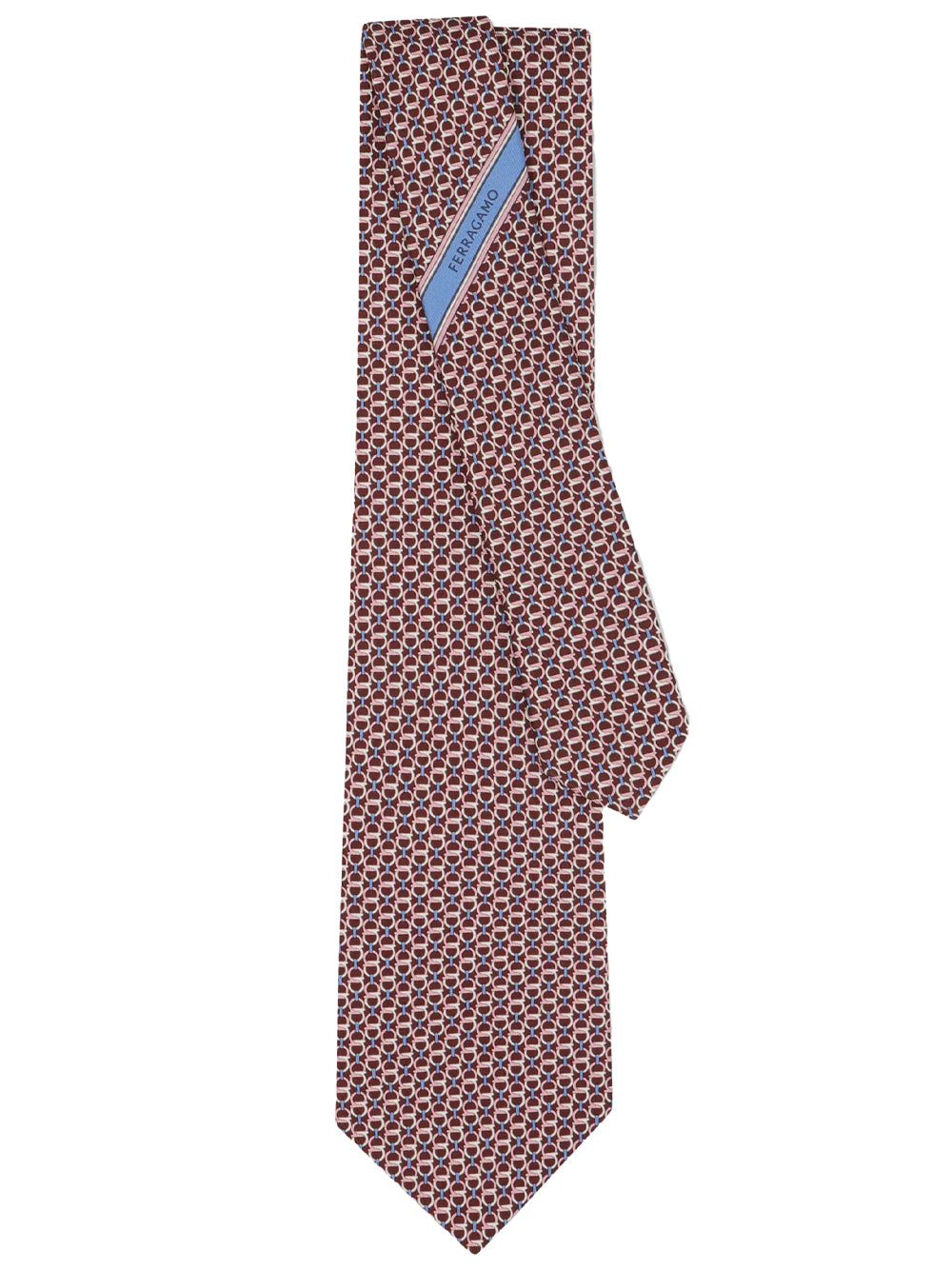 Ferragamo Men Cravatta In Seta Stampa "Gancini" FERRAGAMO