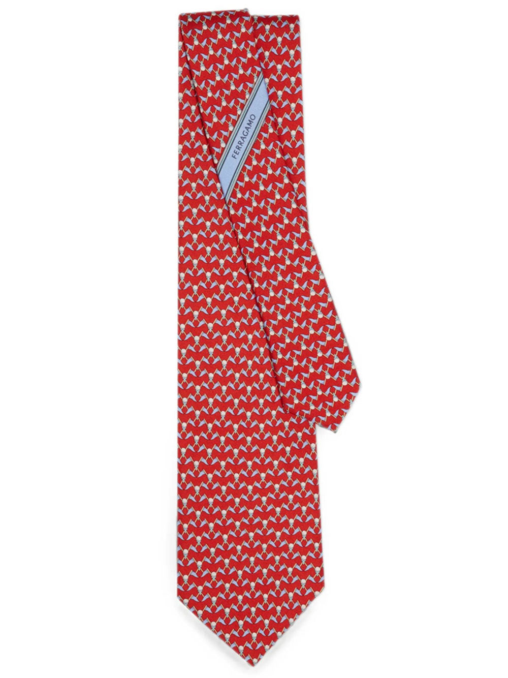 Ferragamo Men Club Print Silk Tie FERRAGAMO