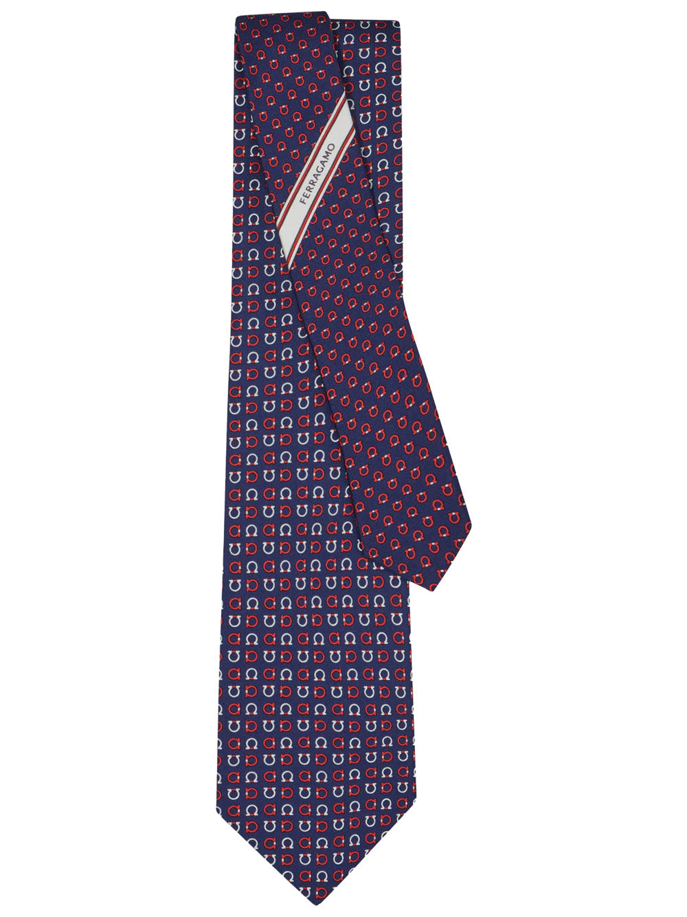 Ferragamo Men Gancini Print Silk Tie FERRAGAMO