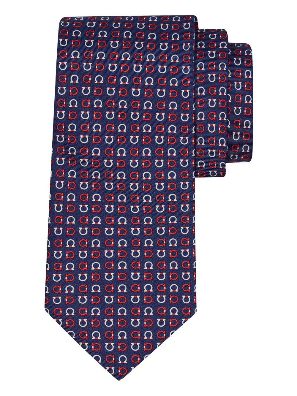 Ferragamo Men Gancini Print Silk Tie FERRAGAMO