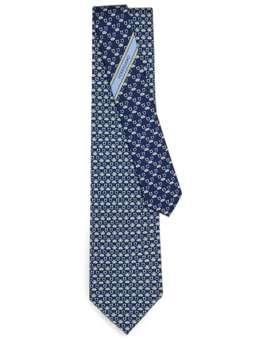 Ferragamo Men Frog Print Silk Tie FERRAGAMO