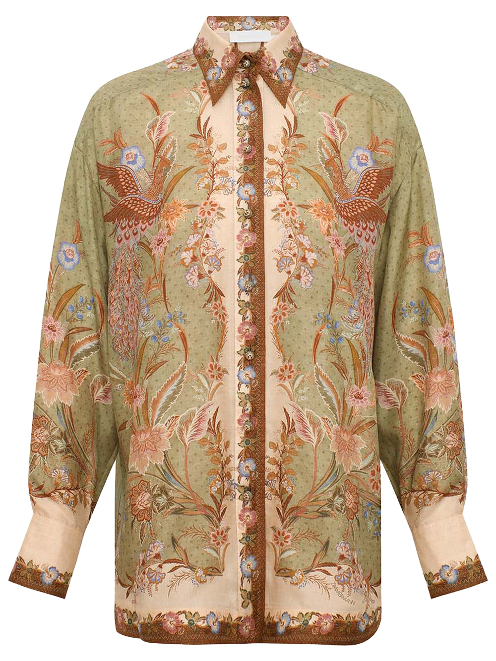 Zimmermann Women Indra Relaxed Silk Shirt ZIMMERMANN