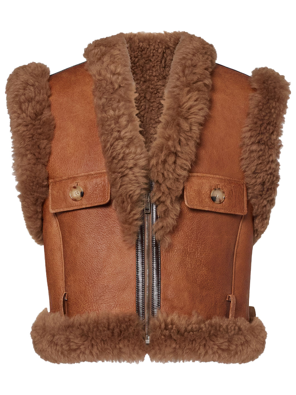 Chloe Women Gilet In Pelle Con Shearling CHLOE