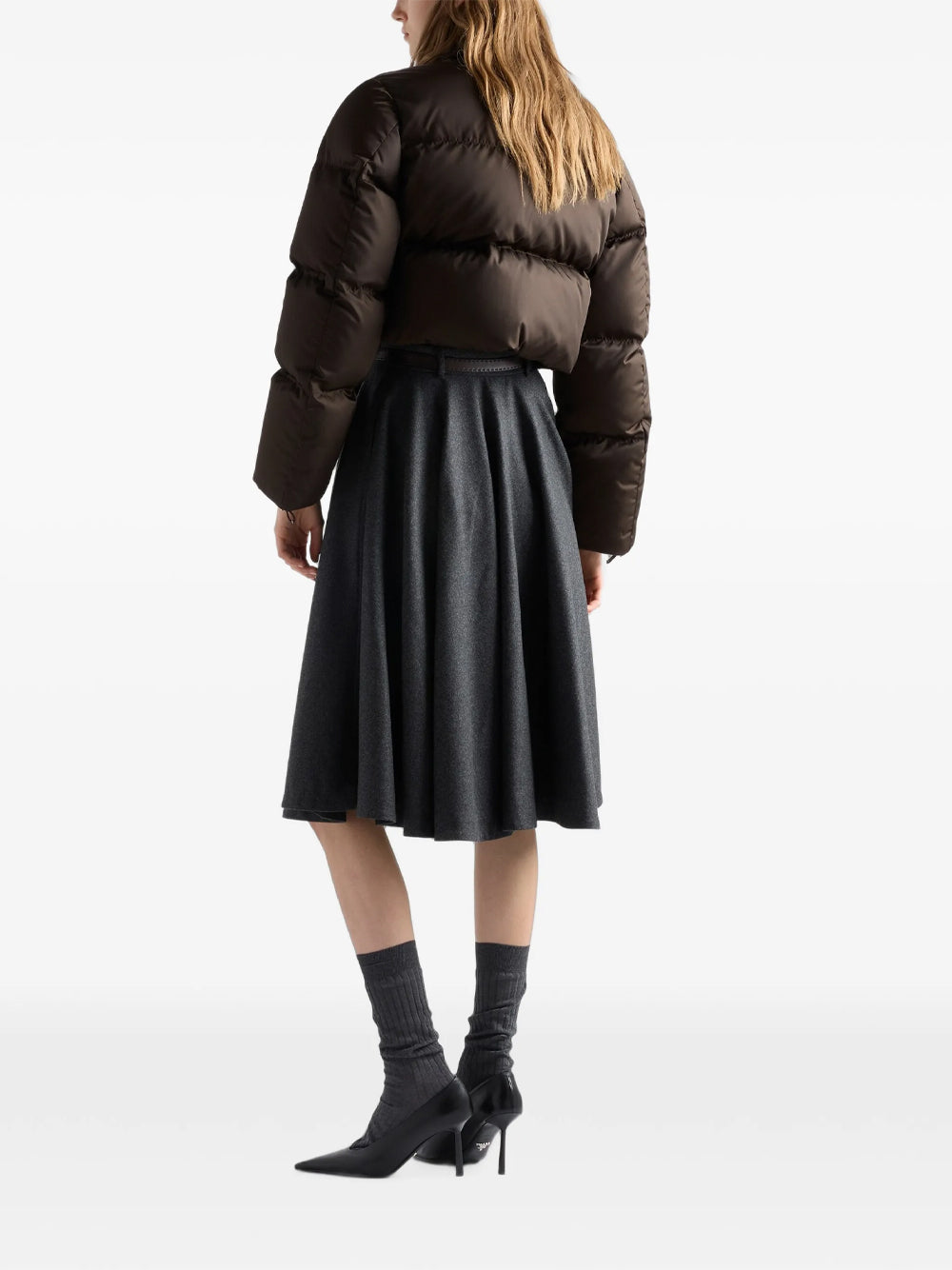 Prada Women Piumino Cropped In Re-Nylon PRADA