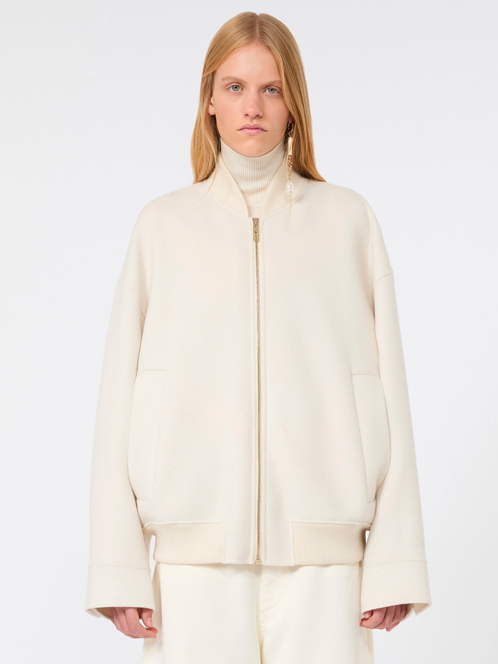 Sportmax Women Bomber In Double Di Pura Lana