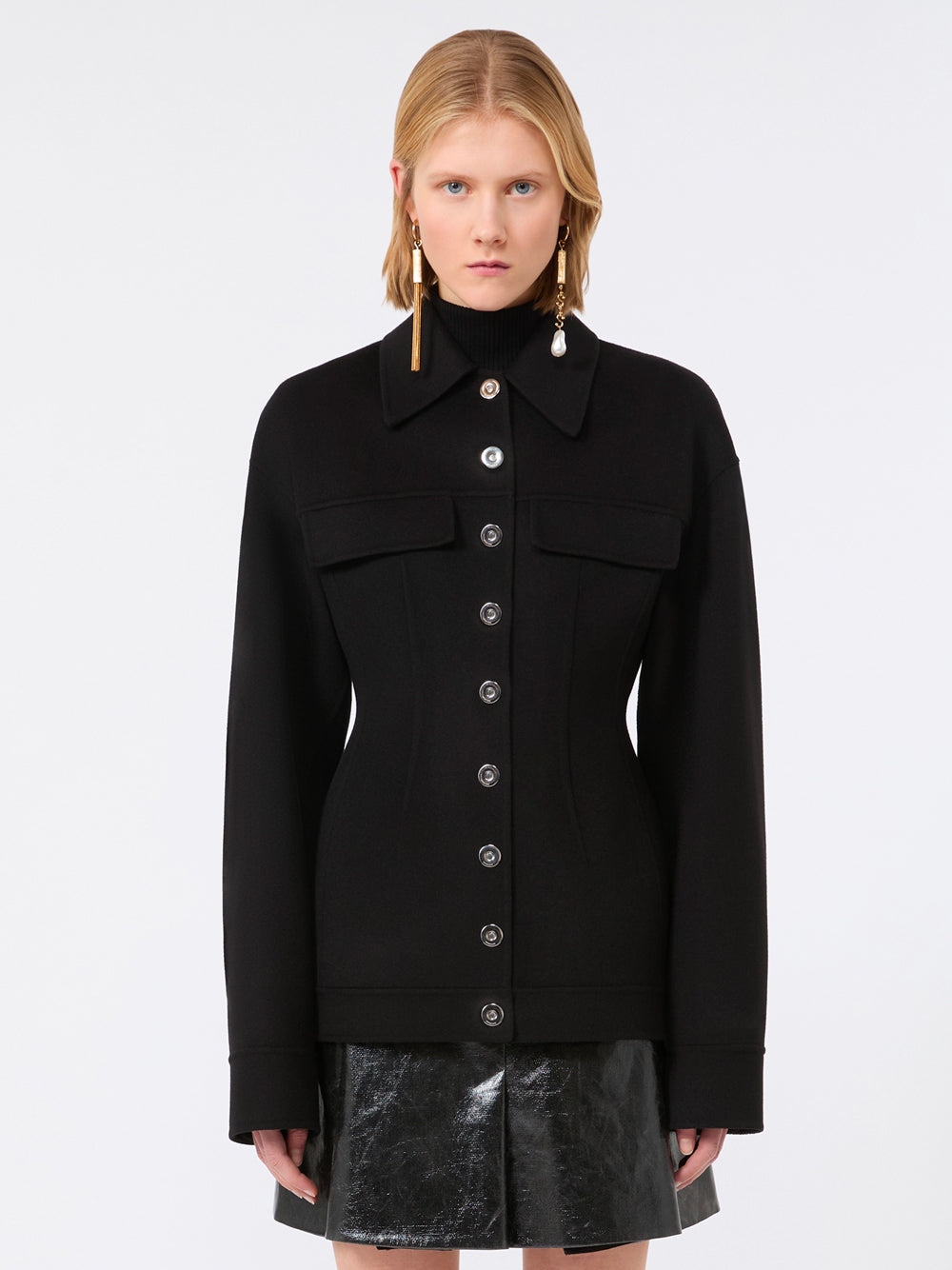 Sportmax Women Giaccone Sagomato In Pura Lana SPORTMAX