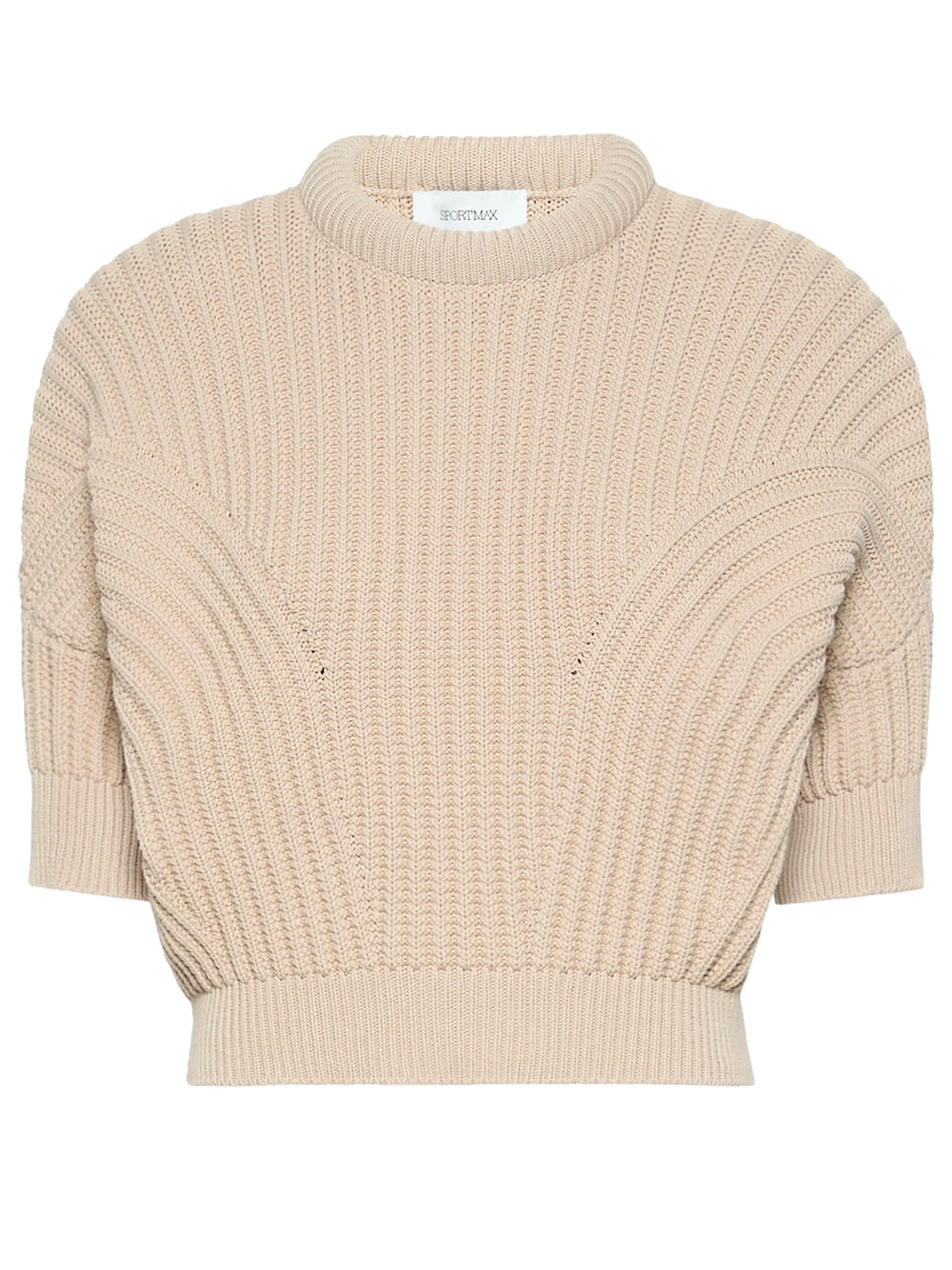 Sportmax Women Cotton Blend Sweater With Sunburst Pattern