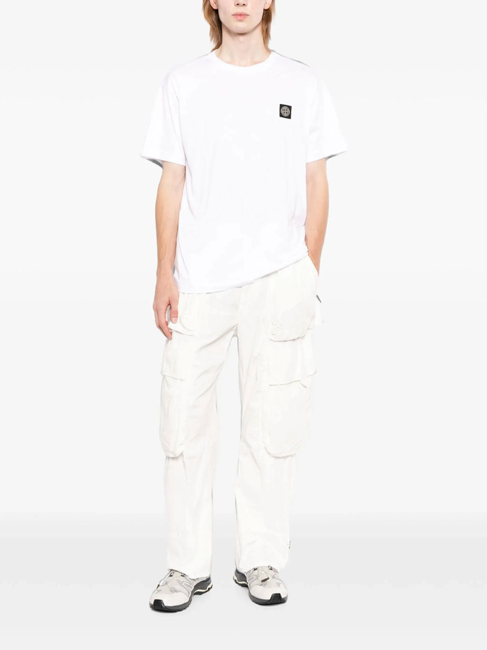 Stone Island Men Slim Fit T-Shirt With Compass Badge STONE ISLAND