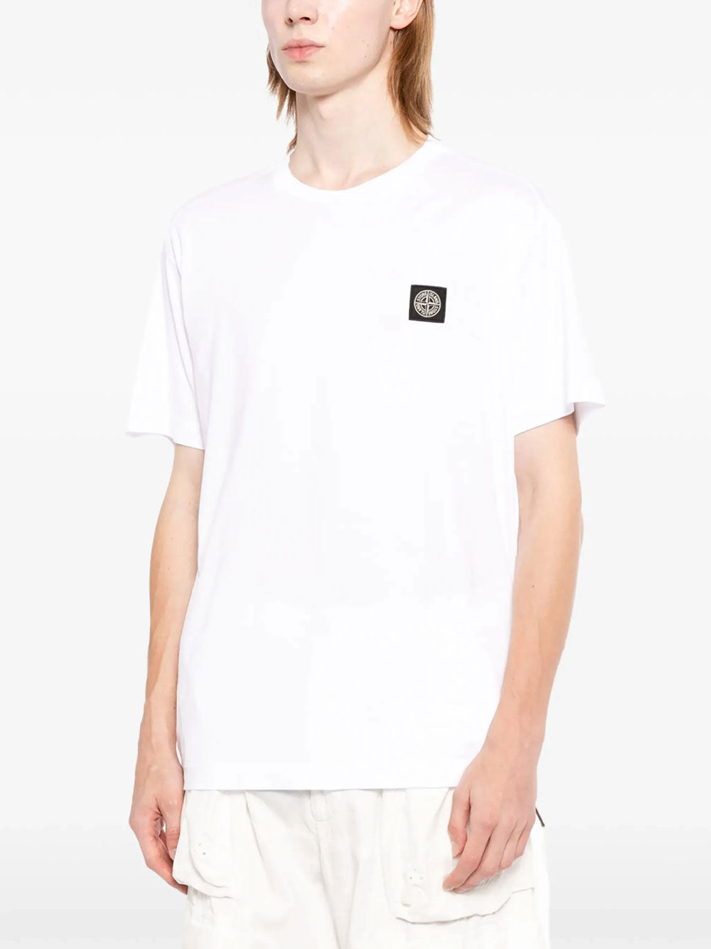 Stone Island Men Slim Fit T-Shirt With Compass Badge STONE ISLAND