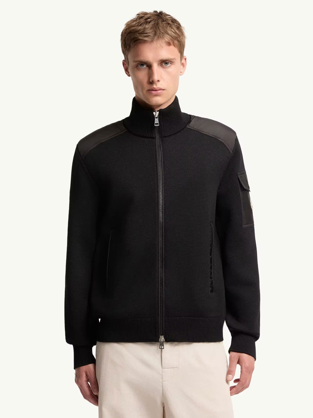 Moncler Men Padded Wool Zip-Up Cardigan MONCLER
