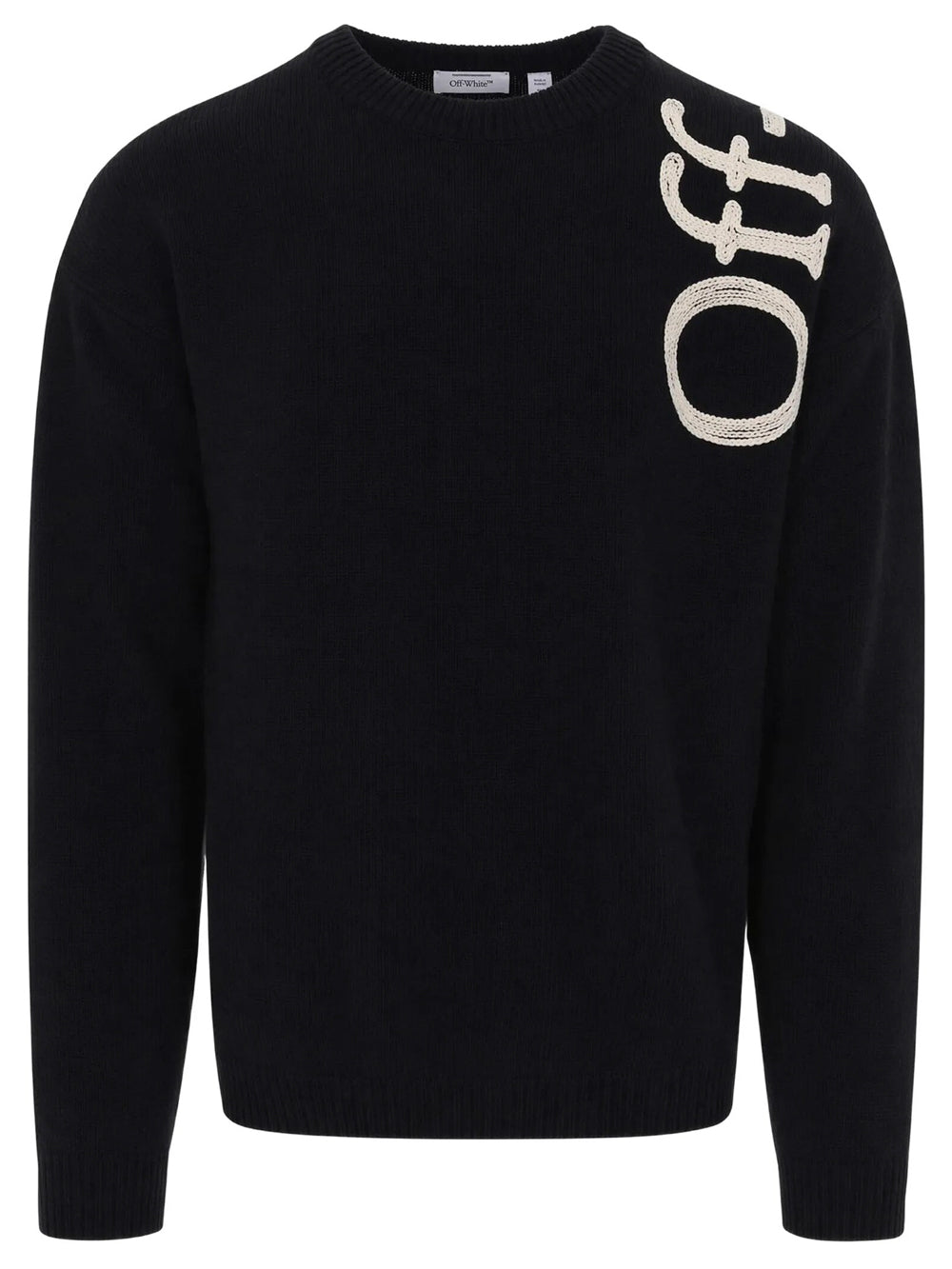 Off-White Men Vertical Bookish Knit Crewneck OFF-WHITE