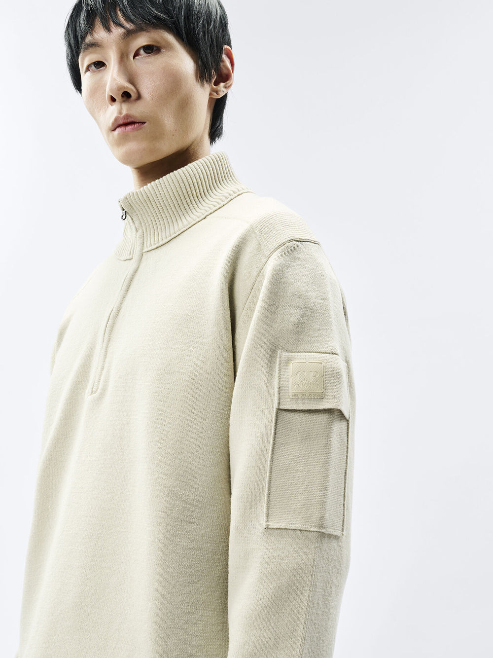 Maglione A Mezza Zip "Metropolis Series" In Lana Extrafine Women C.P. COMPANY