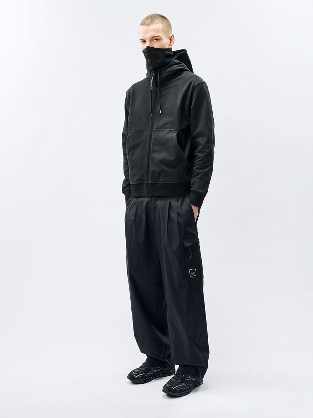 C.P. Company Men Felpa In Pile "Metropolis Series" Con Cappuccio E Logo C.P. COMPANY
