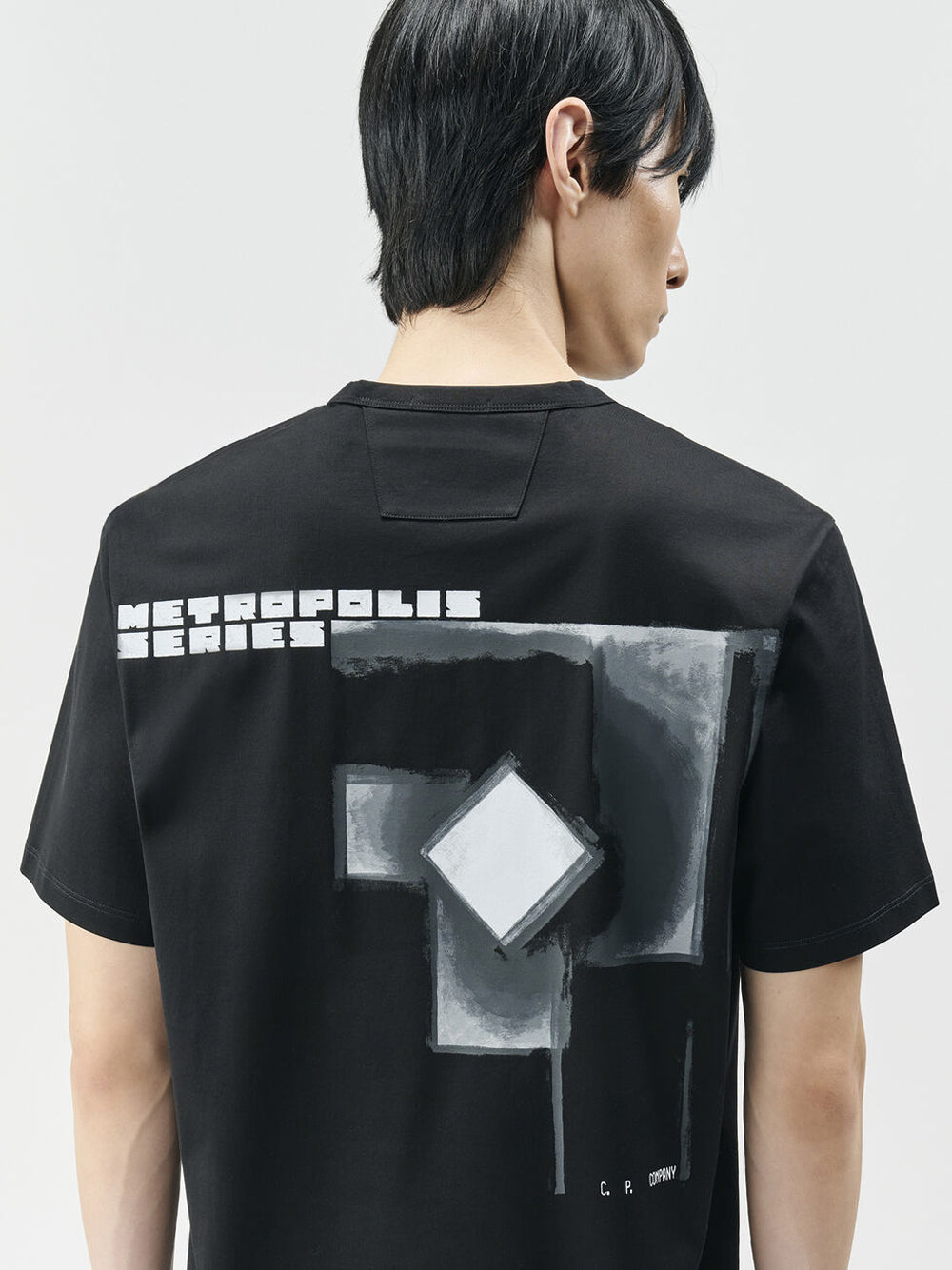 C.P. Company Men T-Shirt "Metropolis Series" In Jersey Con Stampa Sul Retro C.P. COMPANY