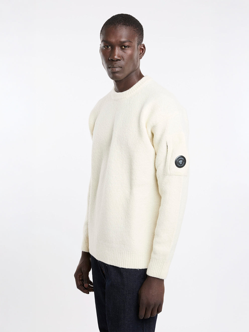 C.P. Company Men Maglione Girocollo In Lana Con Dettaglio Lens C.P. COMPANY