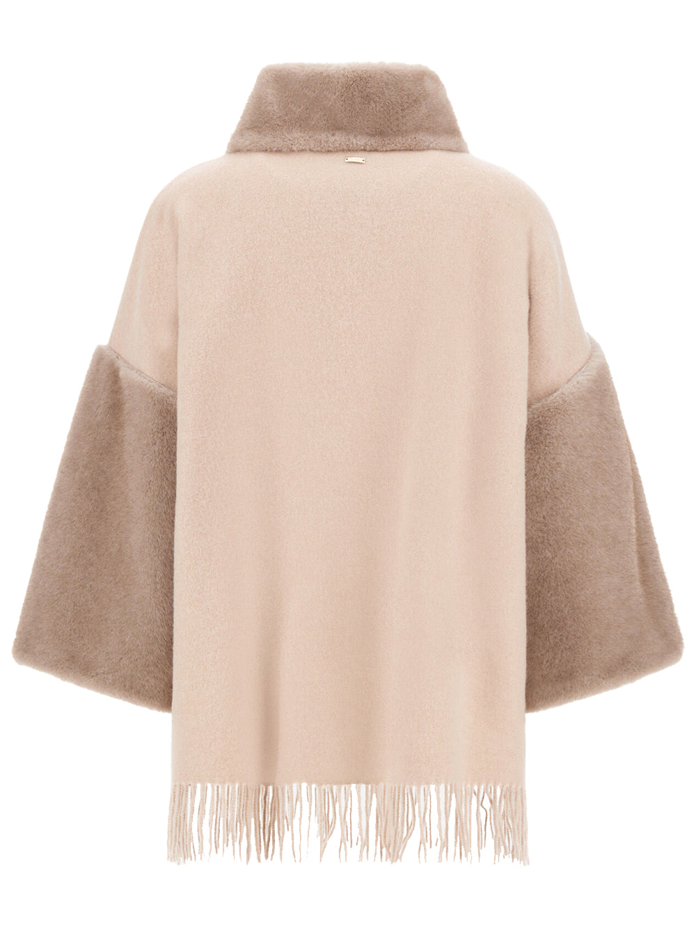 Herno Women Poncho In Lana, Cashmere E Melange Effetto Visone HERNO