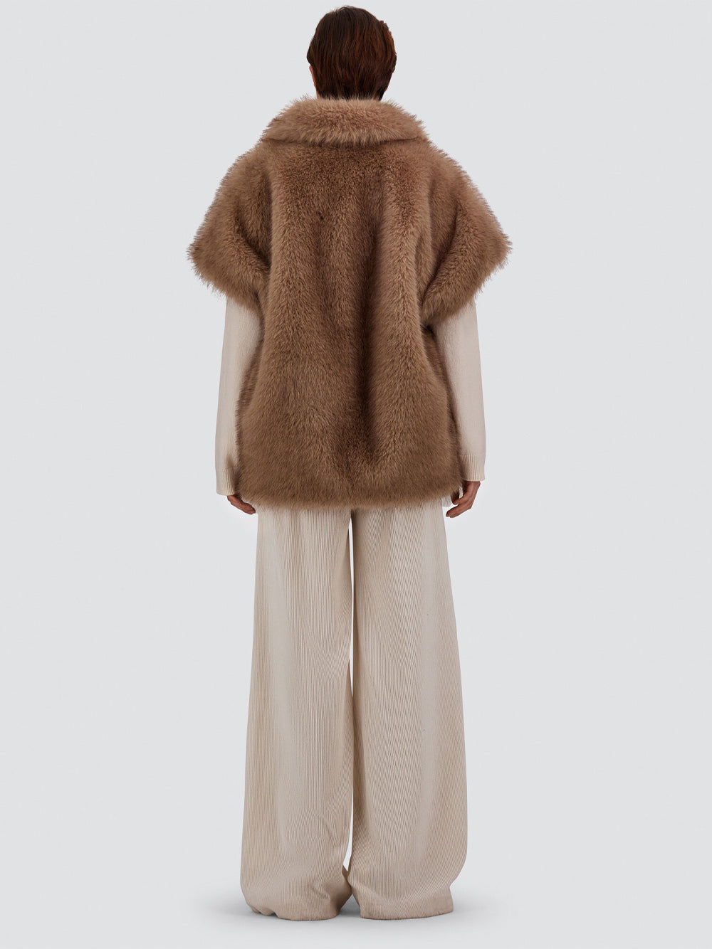 Herno Women Smanicato Tocco Pelliccia A Pelo Lungo HERNO