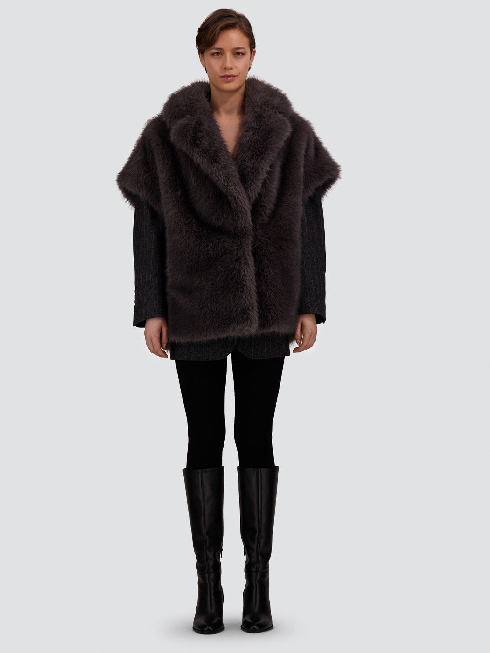 Herno Women Smanicato Tocco Pelliccia A Pelo Lungo HERNO