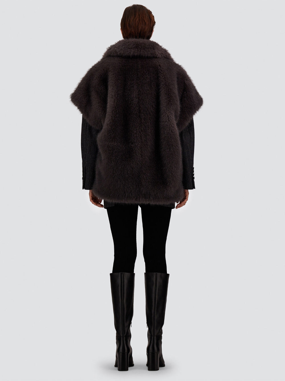 Herno Women Smanicato Tocco Pelliccia A Pelo Lungo HERNO
