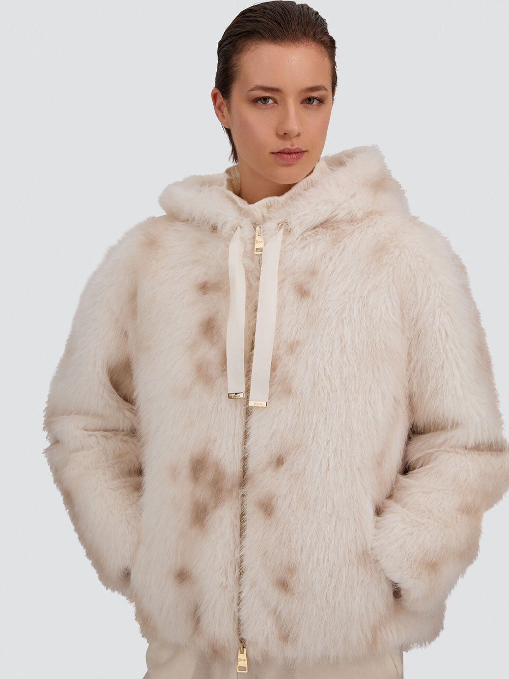 Herno Women Giacca In Tocco Pelliccia Effetto Lince HERNO