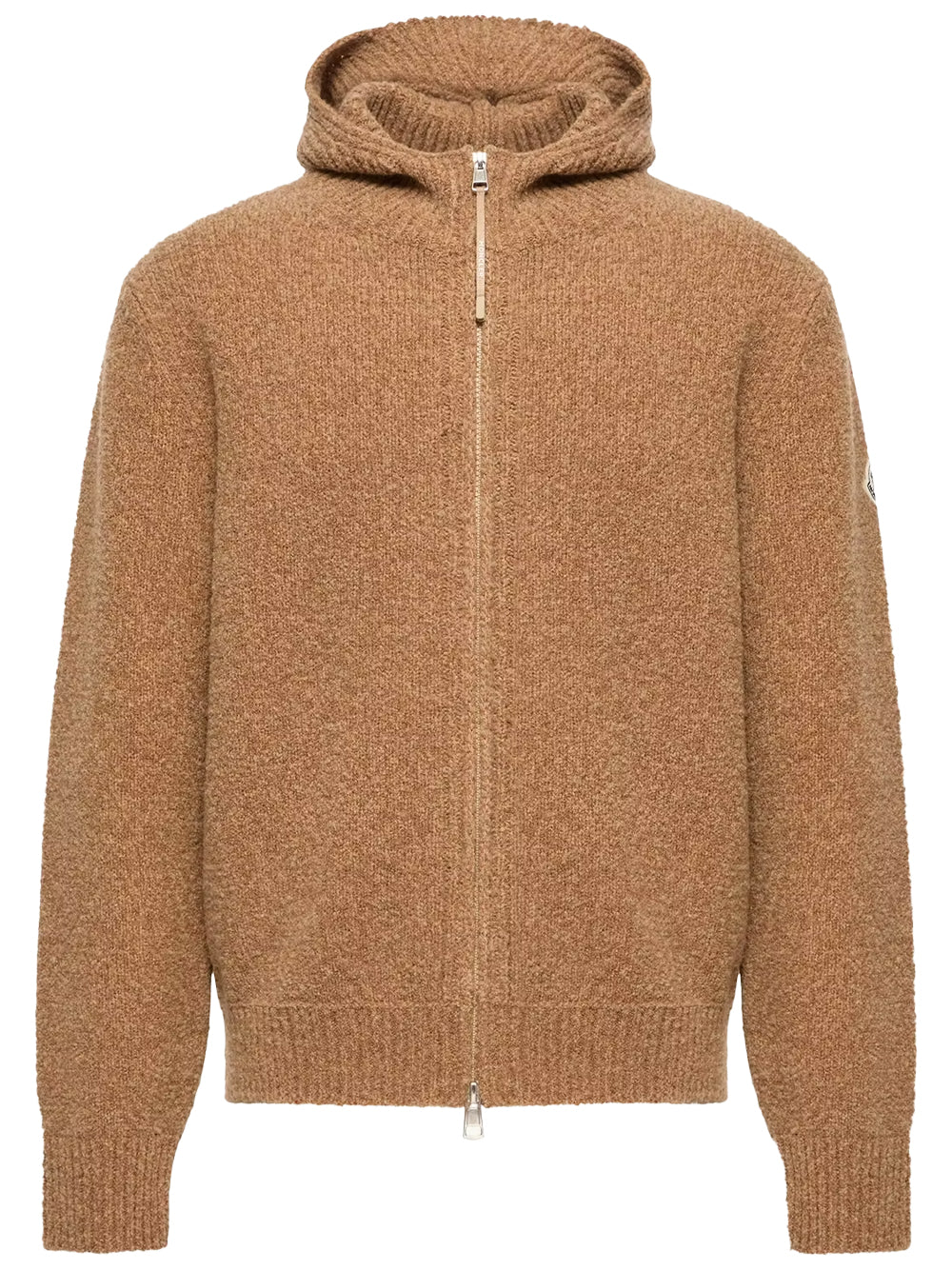 Moncler Men Felpa Con Zip E Cappuccio In Misto Lana Bouclé MONCLER