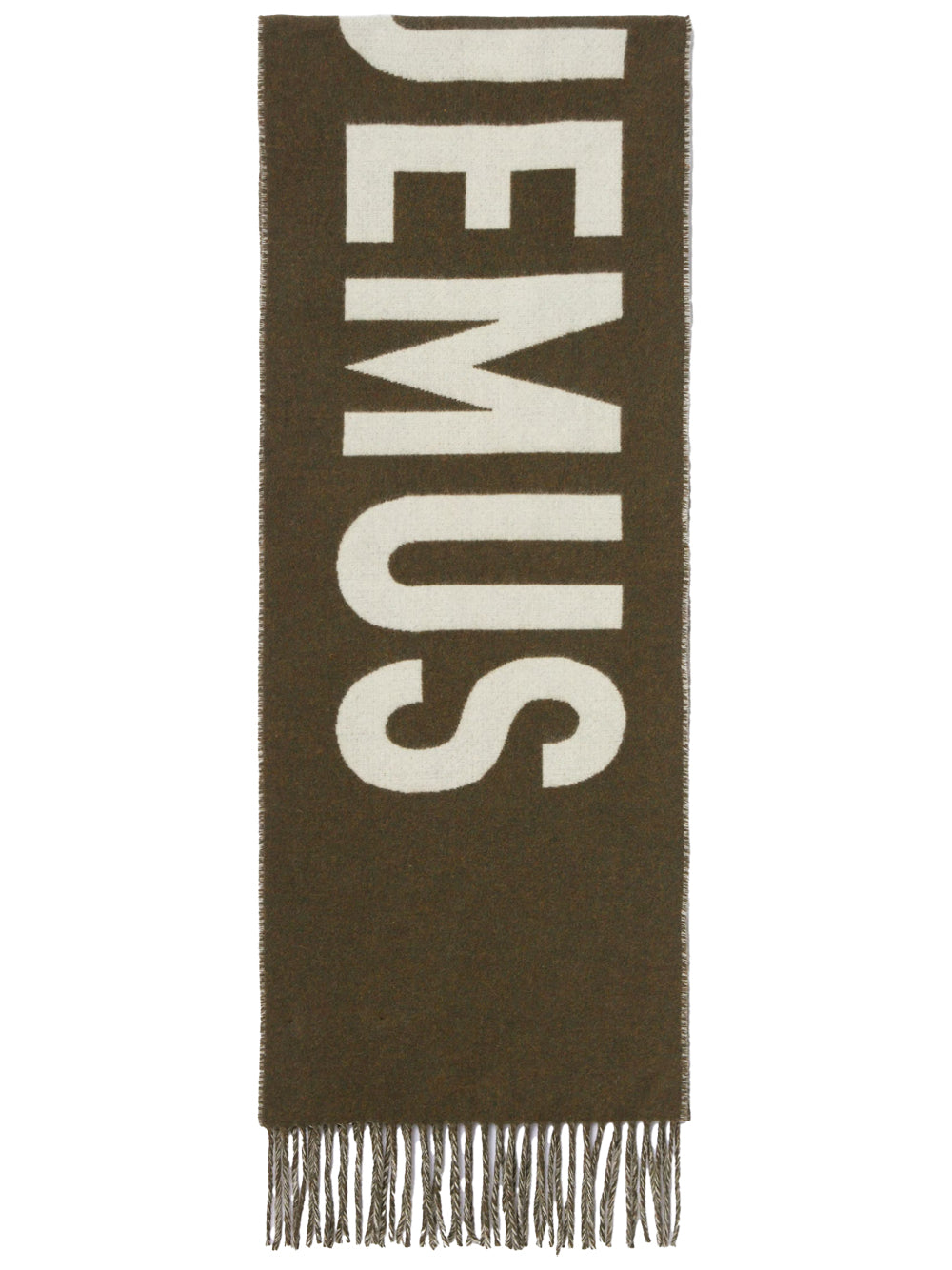 Jacquemus Men "L`Écharpe Jacquemus" In Lana Con Frange E Logo JACQUEMUS