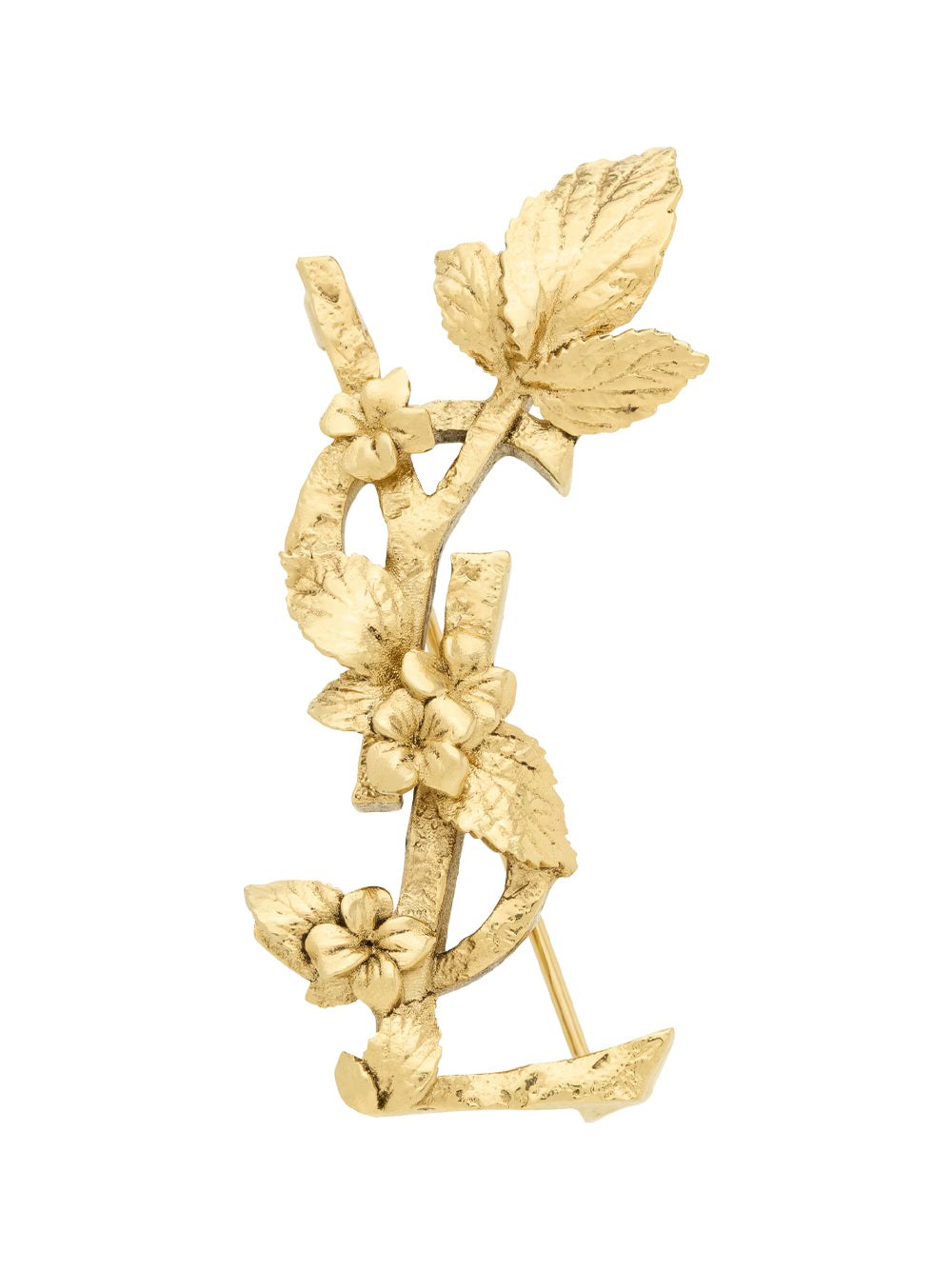 Saint Laurent Women Cassandre Hydrangea Brooch In Metal SAINT LAURENT