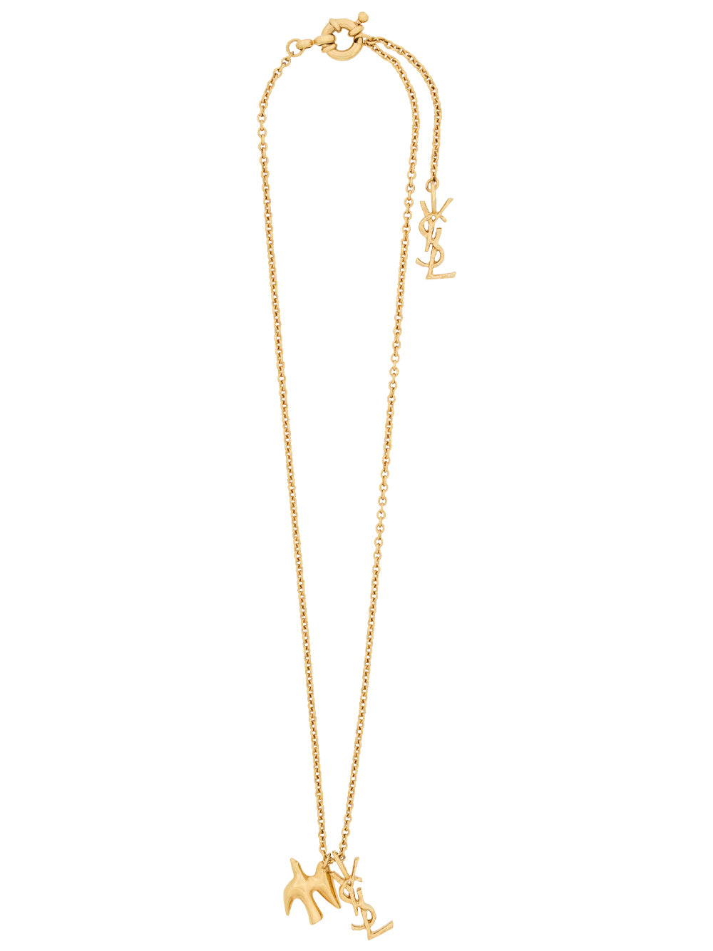 Saint Laurent Women Collana Colomba Cassandre In Ottone SAINT LAURENT