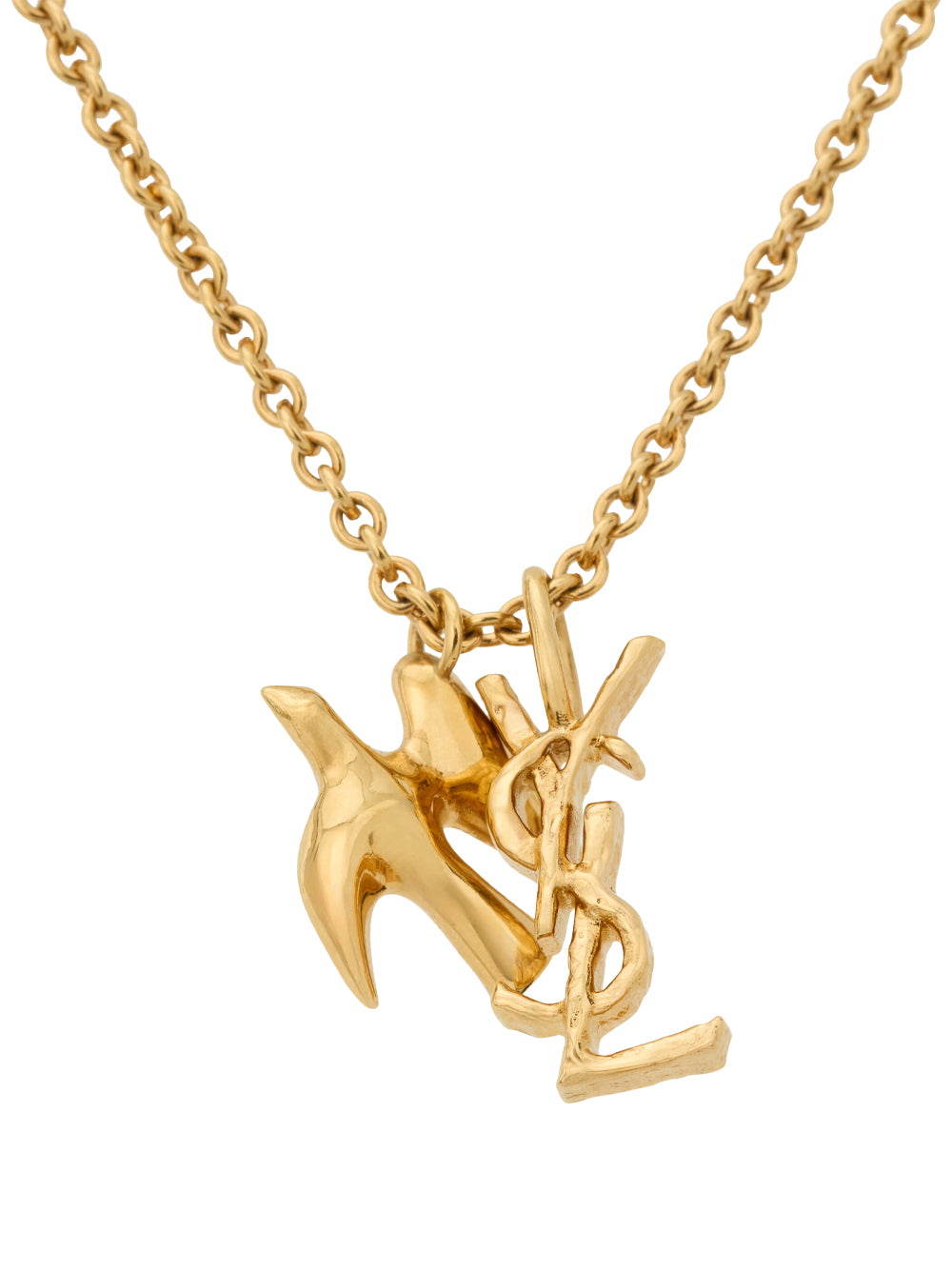 Saint Laurent Women Collana Colomba Cassandre In Ottone SAINT LAURENT