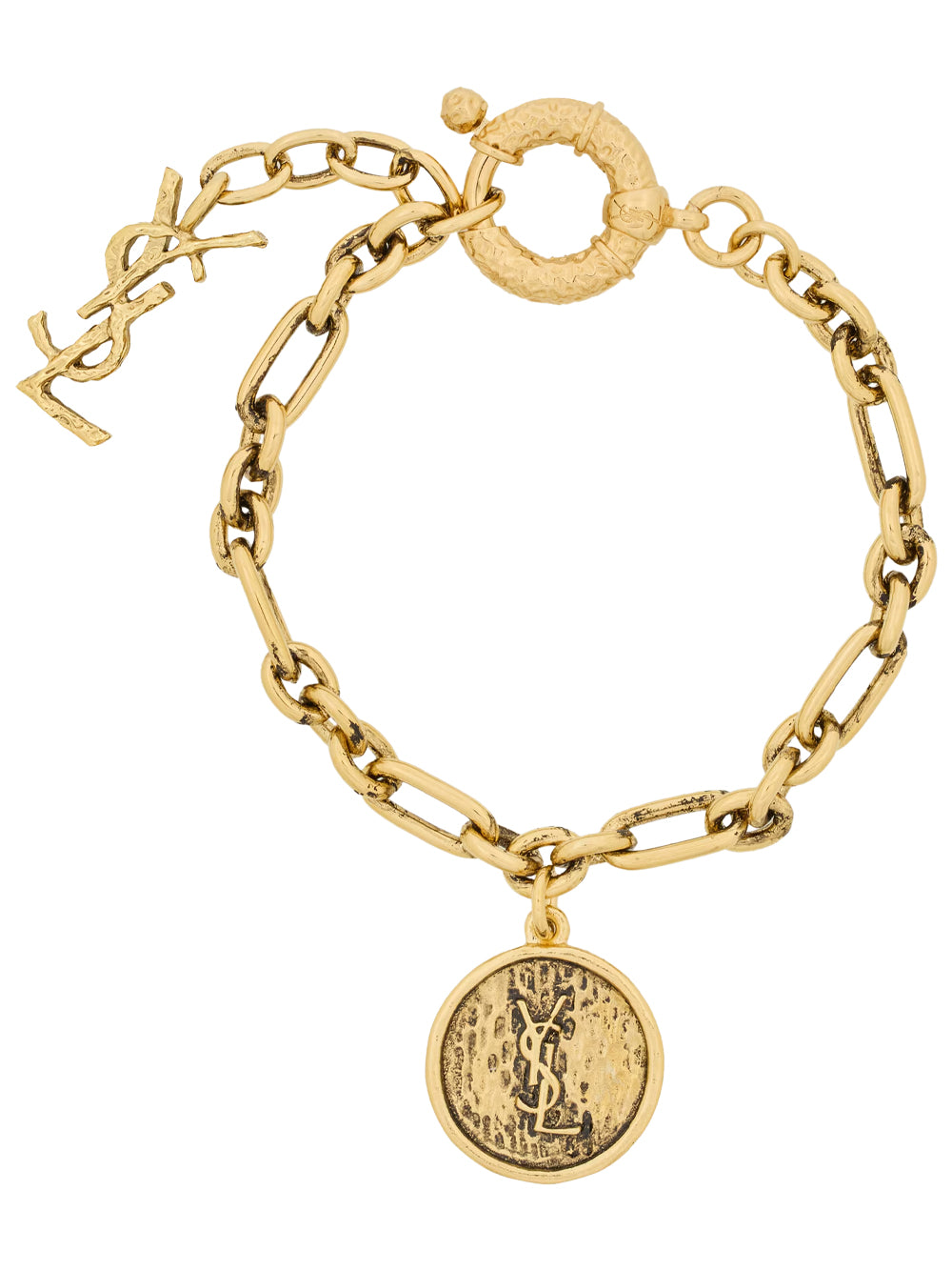 Saint Laurent Women Cassandre Medallion Bracelet In Metal SAINT LAURENT