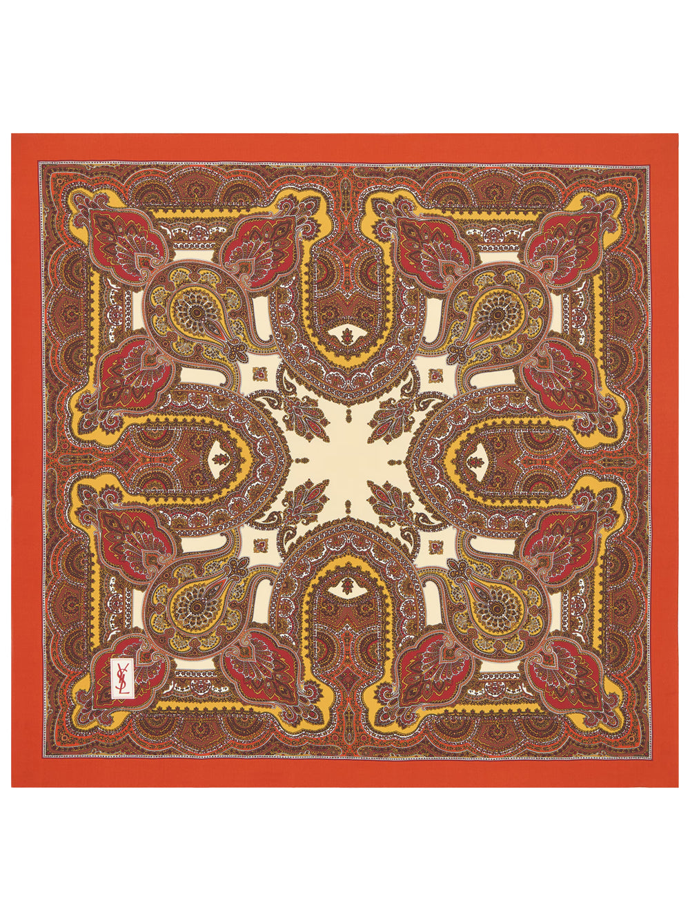 Saint Laurent Women Square Scarf In Paisley Silk Twill SAINT LAURENT