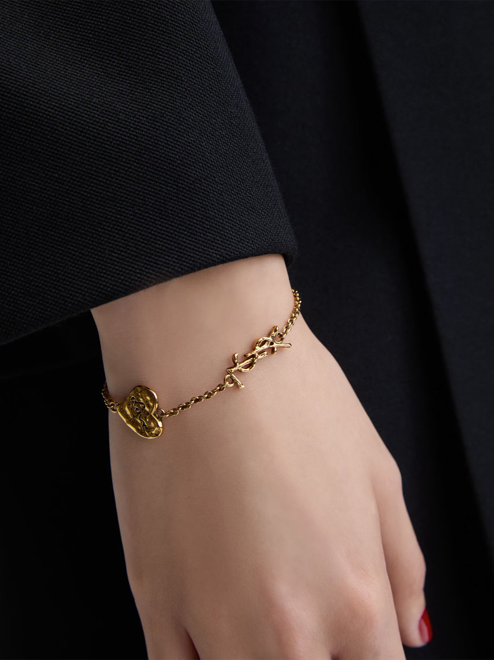 Saint Laurent Women Bracciale Cuore Cassandre In Ottone SAINT LAURENT
