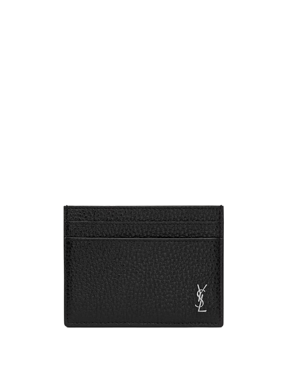 Saint Laurent Men Portacarte Tiny Cassandre In Pelle Martellata SAINT LAURENT