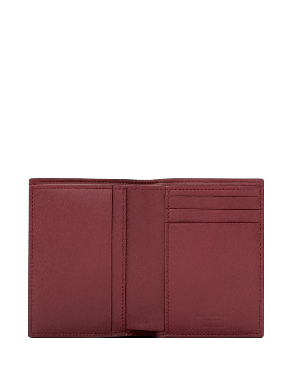 Saint Laurent Men Saint Laurent Paris Credit Card Wallet In Two-Tone Smooth Leather SAINT LAURENT