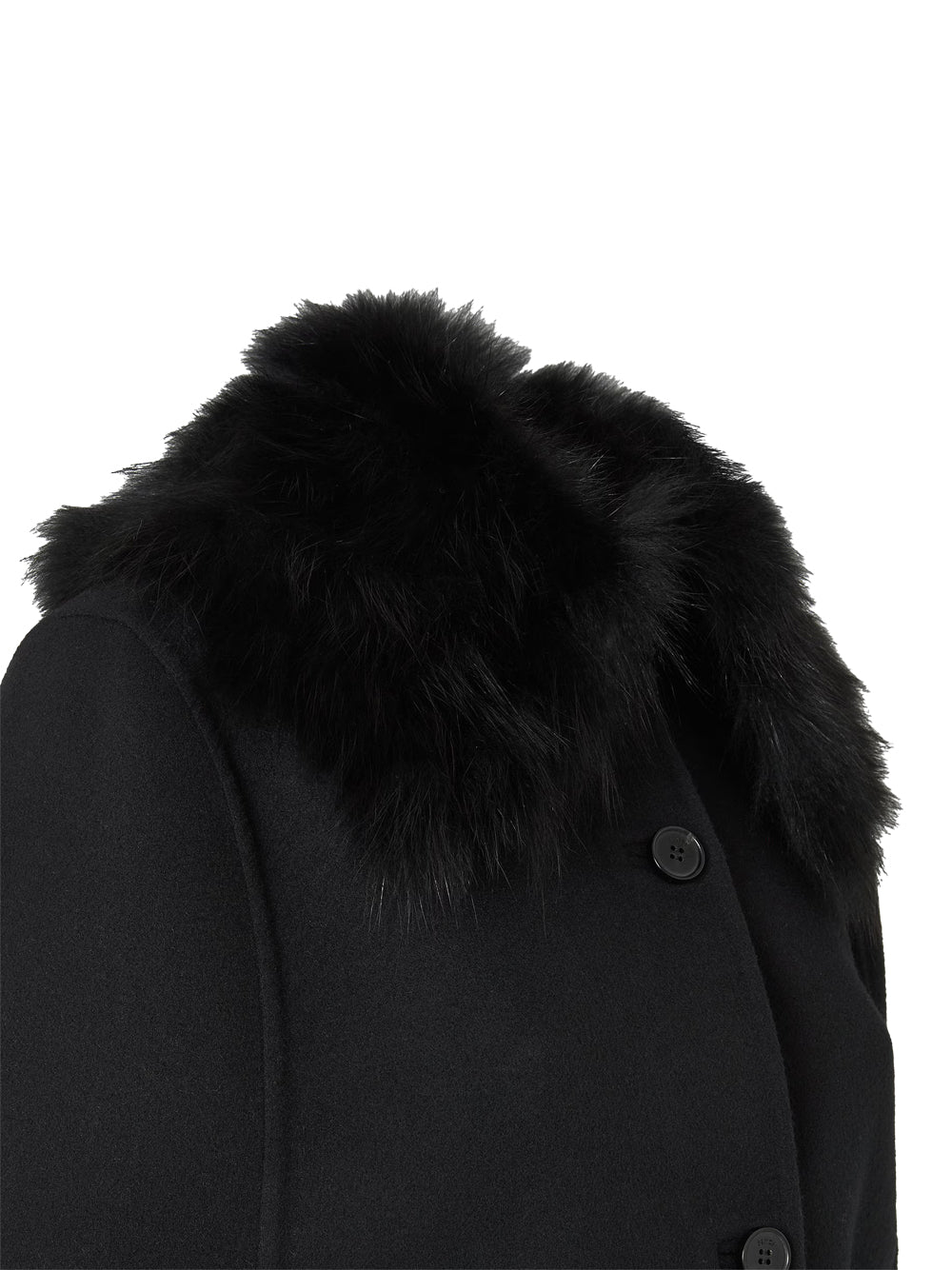 Cappa In Lana Double Con Collo In Pelliccia Women FENDI