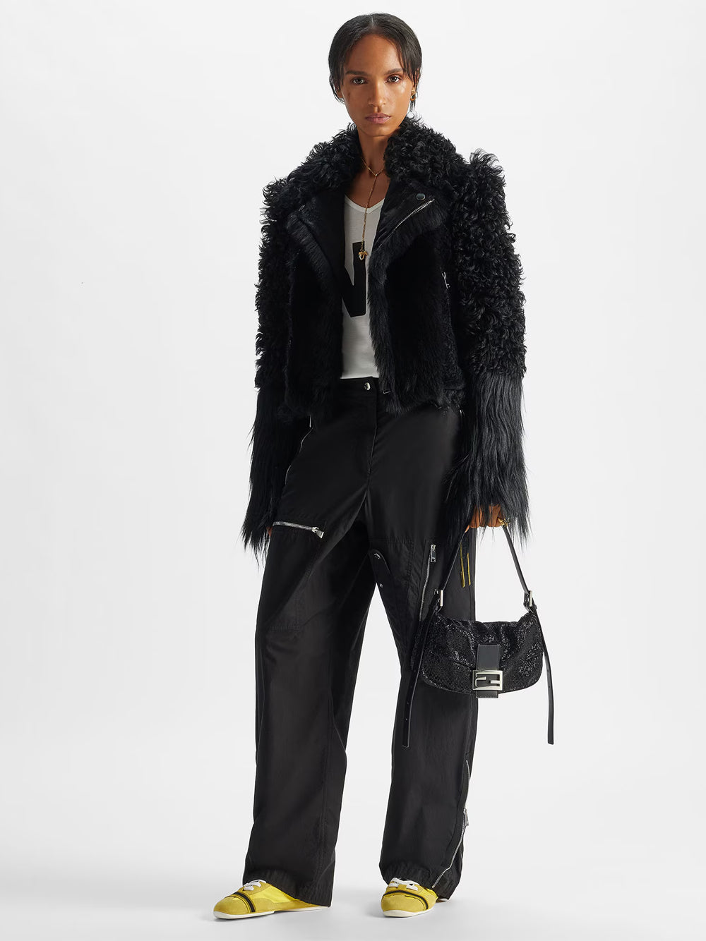 Biker In Montone Patchwork Women FENDI