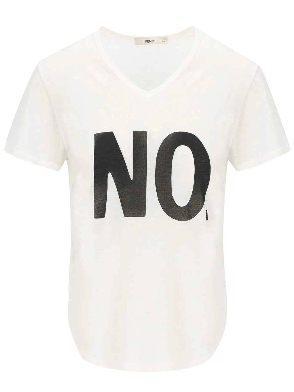 Fendi Women T-Shirt In Jersey Avorio Con Stampa Noi FENDI