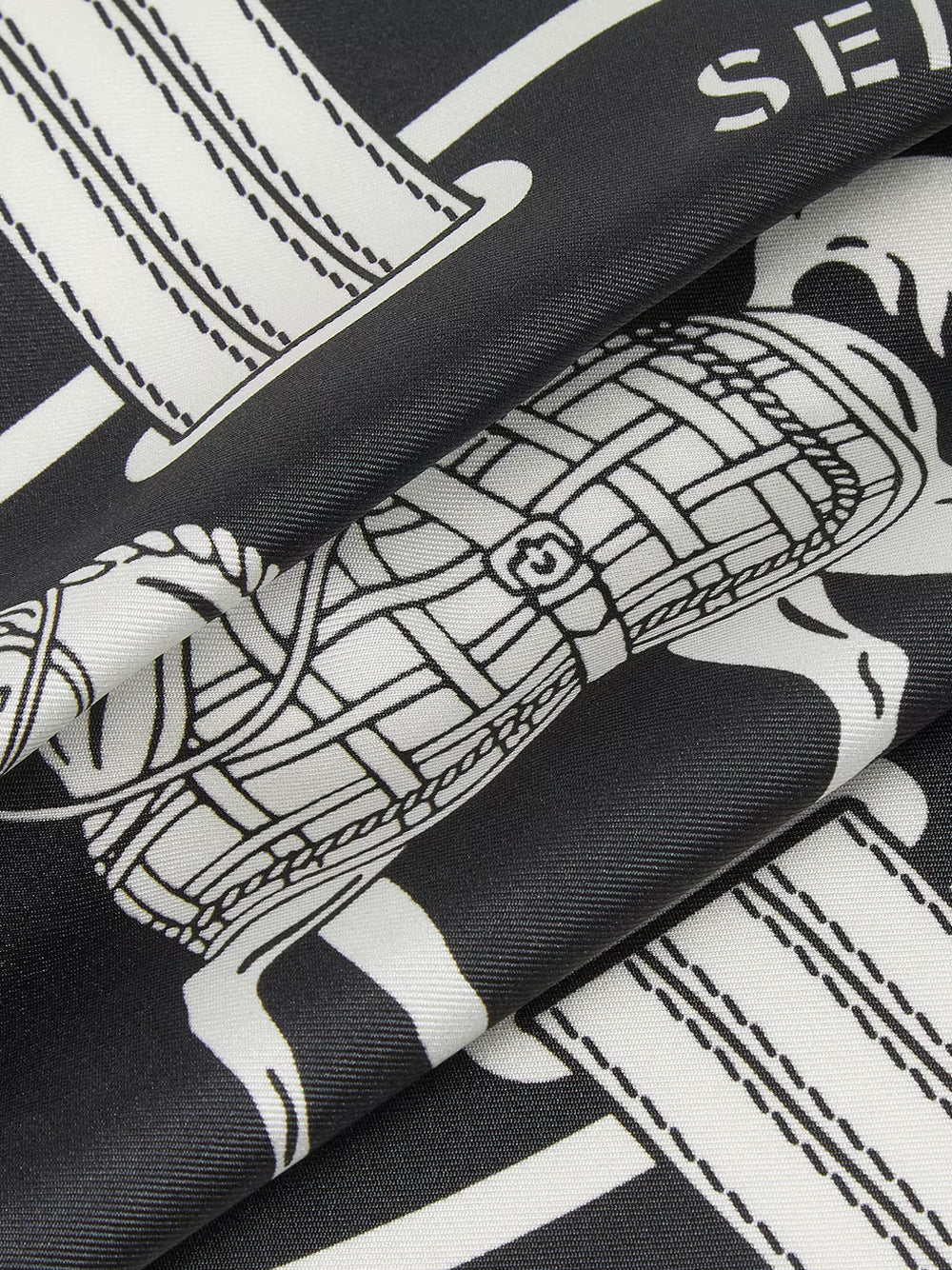 Foulard "Selleria" In Seta Stampata Women FENDI