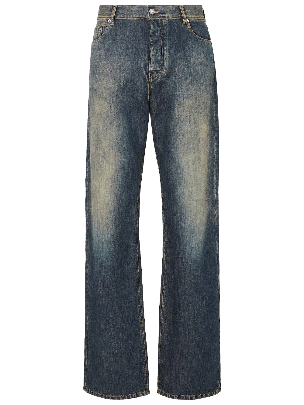 Jeans Regular Fit In Denim Blu Lavato Women FENDI