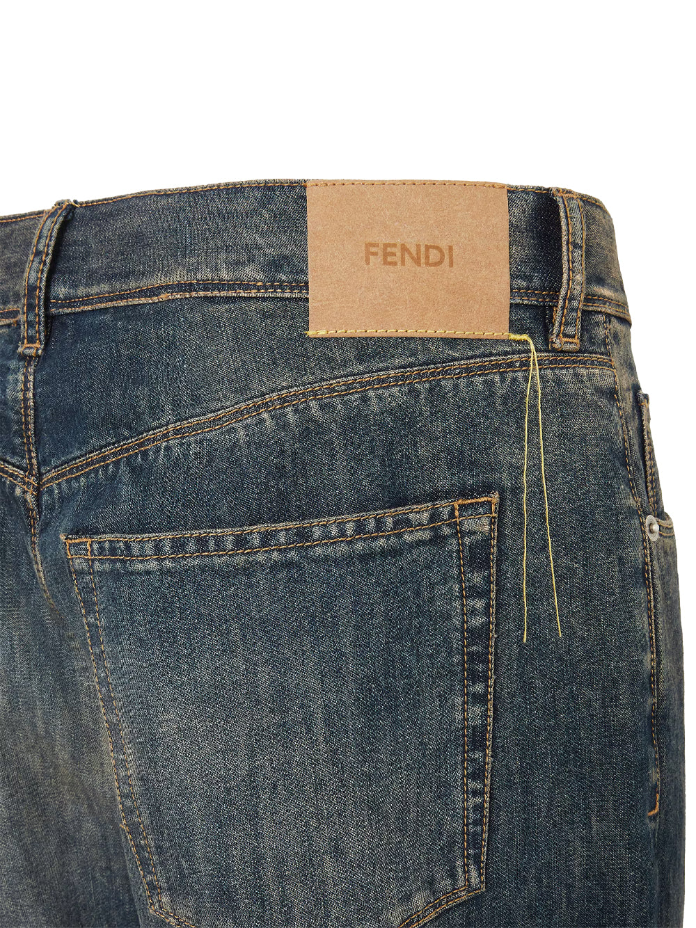Jeans Regular Fit In Denim Blu Lavato Women FENDI