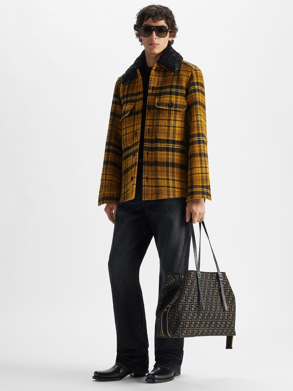 Blouson In Lana Check Women FENDI