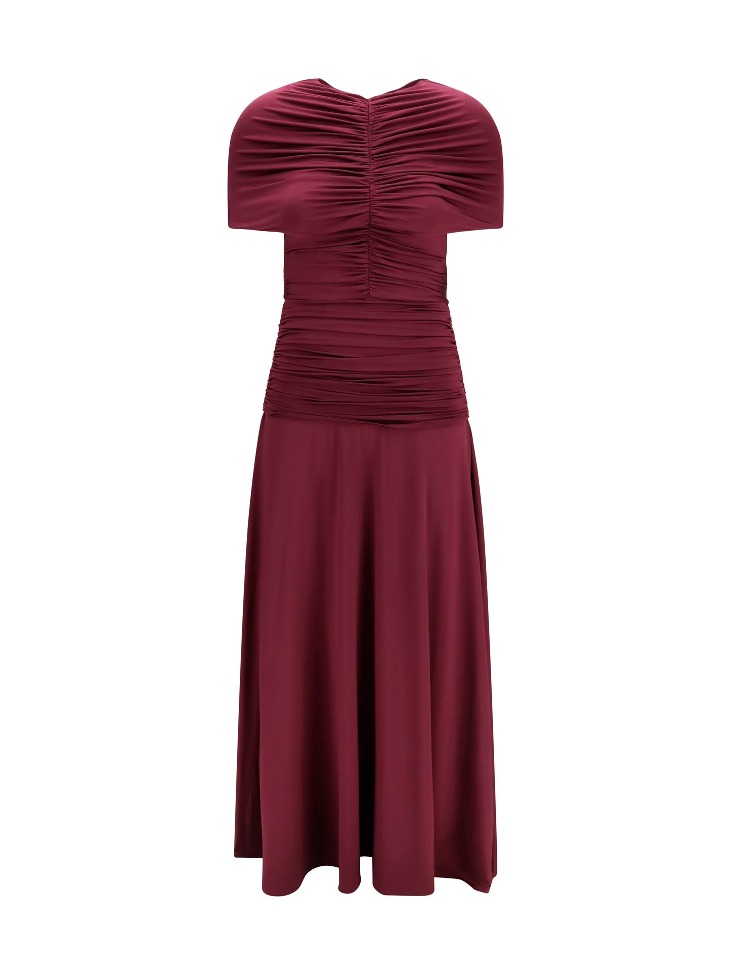 Self-Portrait Women Ruched Midi Dress In Jersey SELF-PORTRAIT