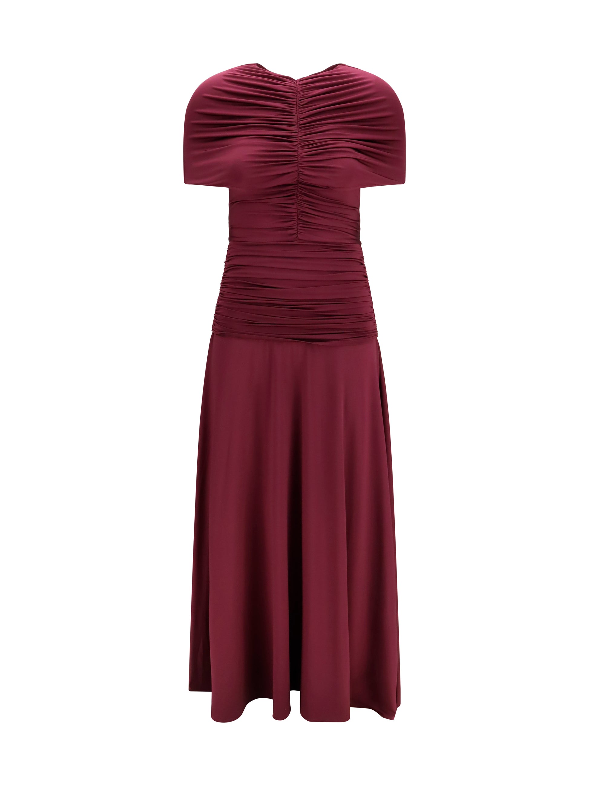 Self-Portrait Women Ruched Midi Dress In Jersey SELF-PORTRAIT