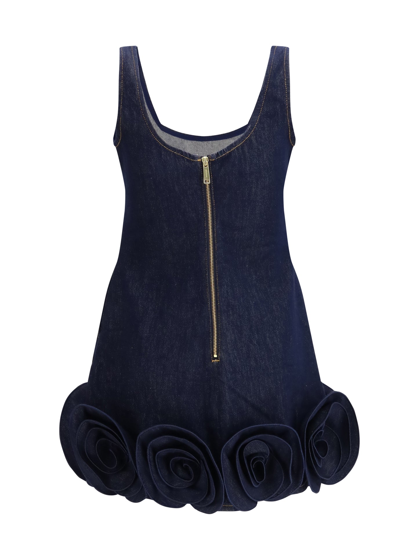 Self-Portrait Women Denim 3D Flower Mini Dress SELF-PORTRAIT