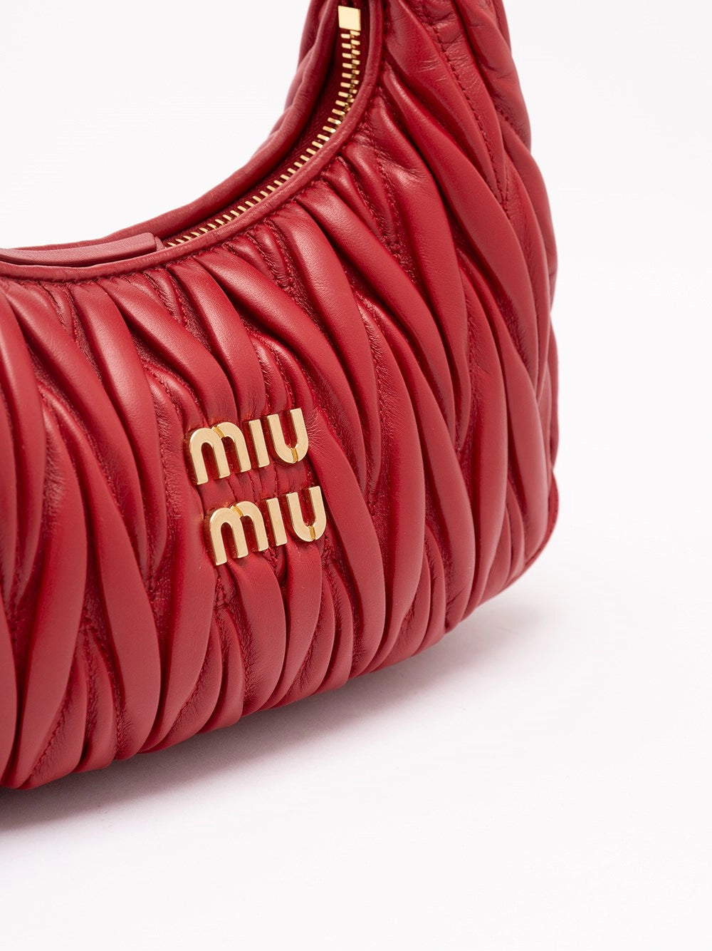 Miu Miu Women `Wander` Matelassé Leather Hobo Bag MIU MIU