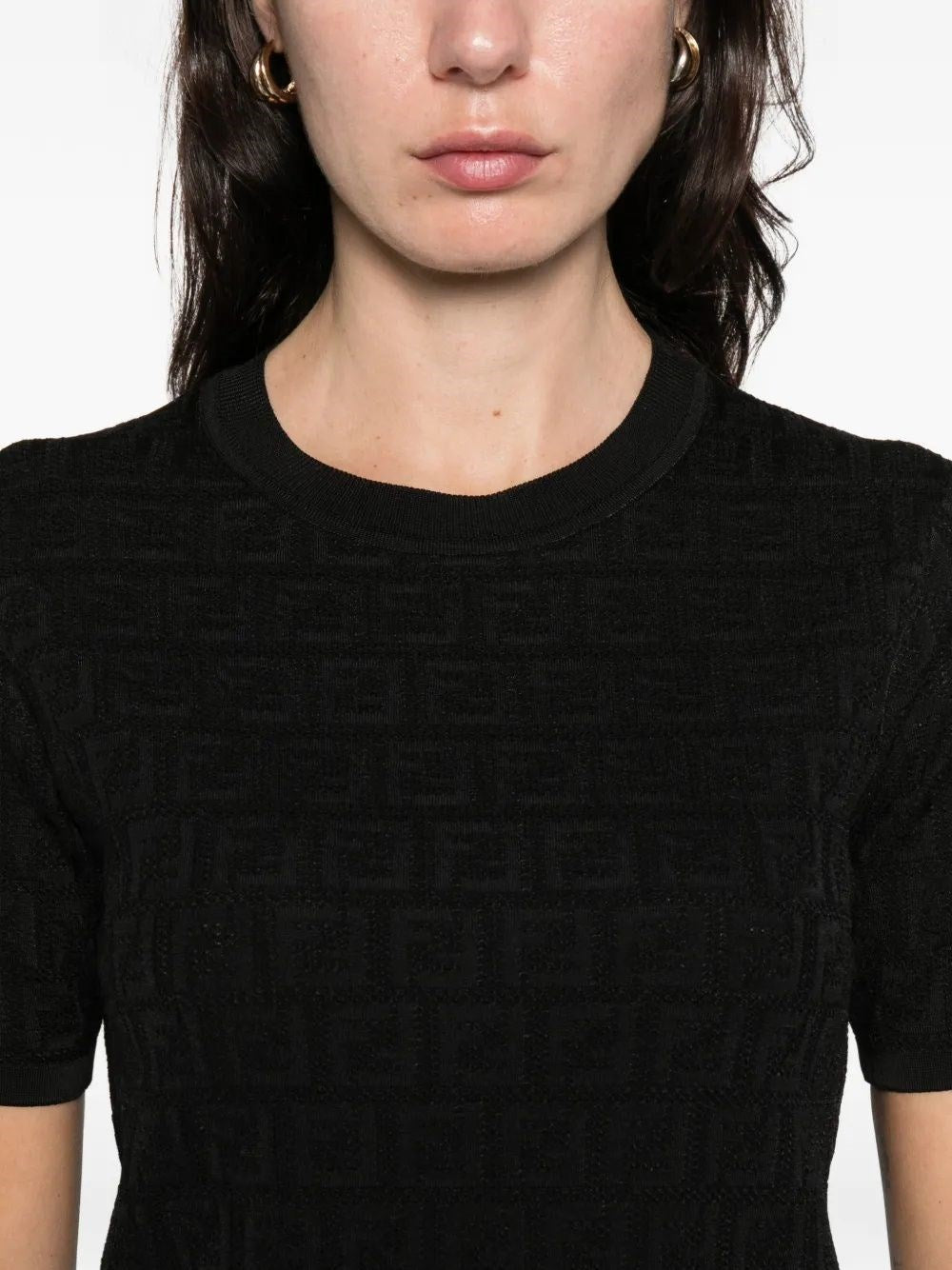Fendi Women Ff Cotton And Viscose Sweater FENDI