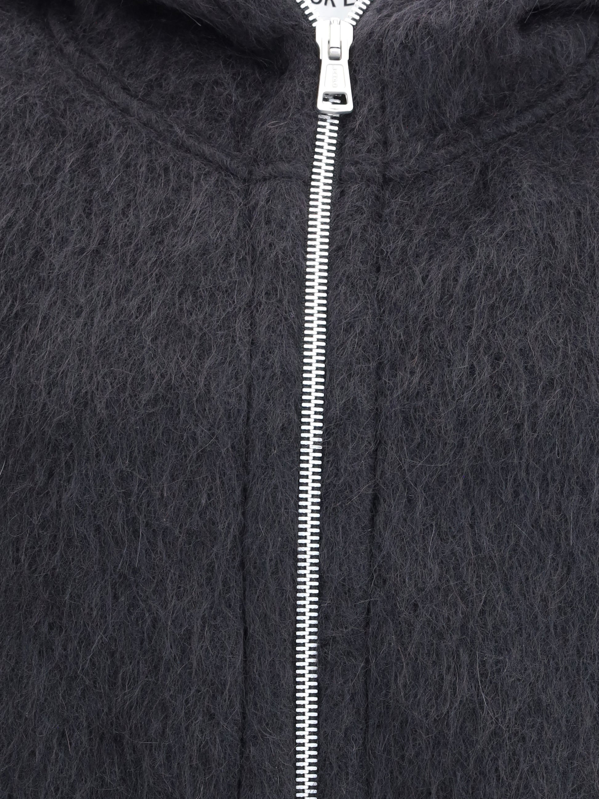 Our Legacy Men Zip Sweater Furry Effect Design OUR LEGACY