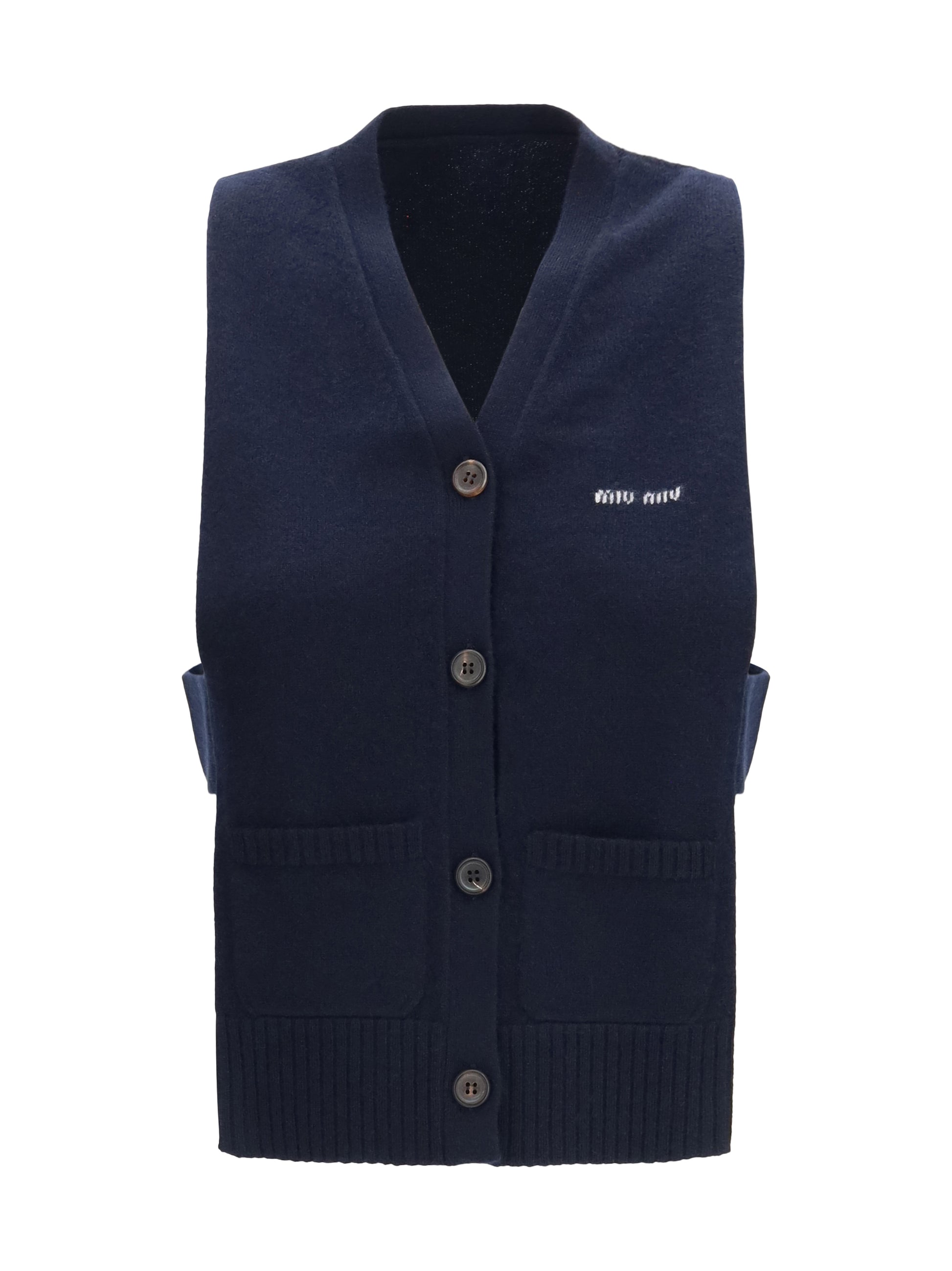 Miu Miu Women Cashmere Cardigan Vest MIU MIU